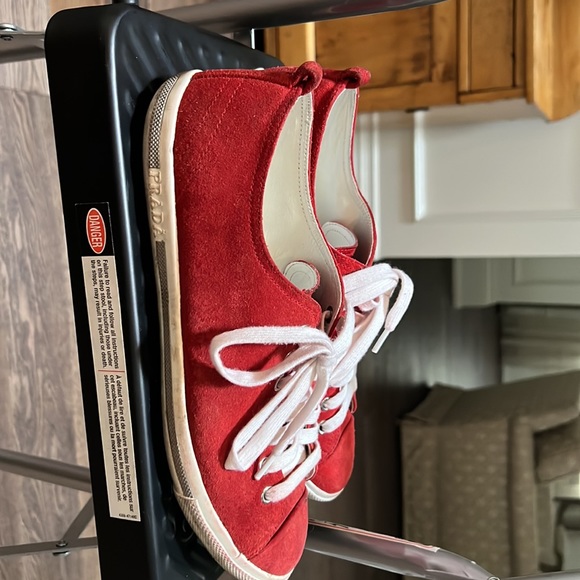 Prada red suede lace ups - Picture 5 of 6